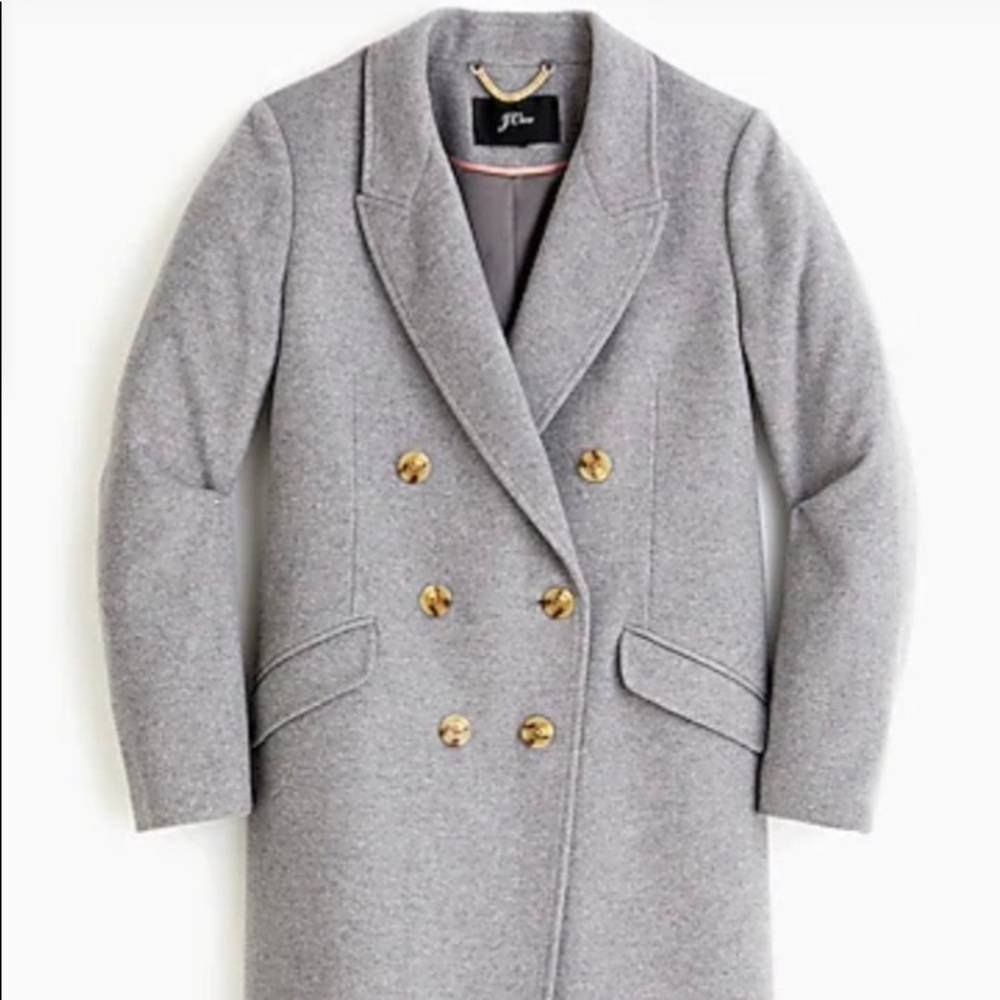 J. Crew Double-Breasted Topcoat in Wool Cashmere